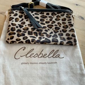 CLEOBELLA LEOPARD LEATHER NWT